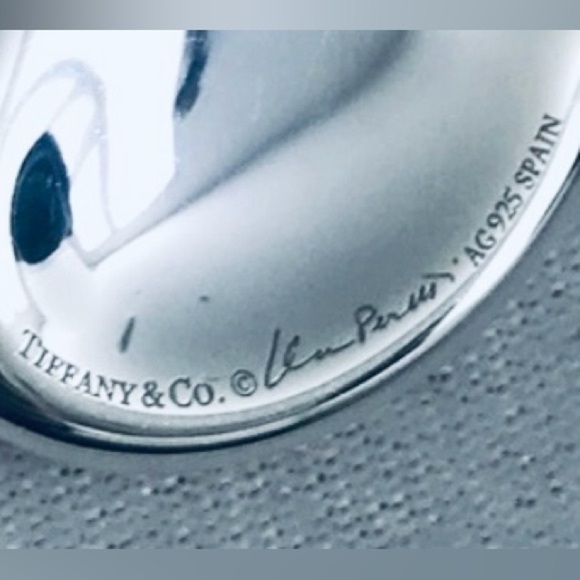 Rare Large Tiffany & Co. Elsa Peretti Full Heart Pendant Necklace SterlingSilver - Picture 6 of 7